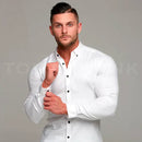 2x1 Camisa Social Mónaco - Tela Antiamasado Dry Blank [83% Algodón Egipcio y 17% Elastano]