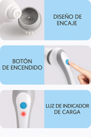 ¡ÚLTIMAS UNIDADES CON DESCUENTO! CEPILLO DELIMPIEZA ELÉTRICO INALÀMBRICO CON 3 CABEZALES