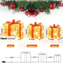 Juego de 3 Cajas de Regalo Iluminadas de Navidad 🎅