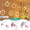 💡CORTINA LED CON PERSONAJES NAVIDEÑOS 🎄 3.5M