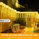 🎄LUCES LED DE LLUVIA🎄( 8 TIRAS LUZ LED CALIDA 30 cm c/u)