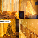 💡SERIE DE LUCES LED TIPO CORTINA 3X3 METROS 🎁 (300 FOCOS - 8 MODOS DE ILUMINACION)